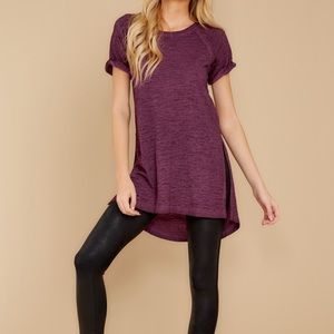 Mauve Wine Split Side Tunic